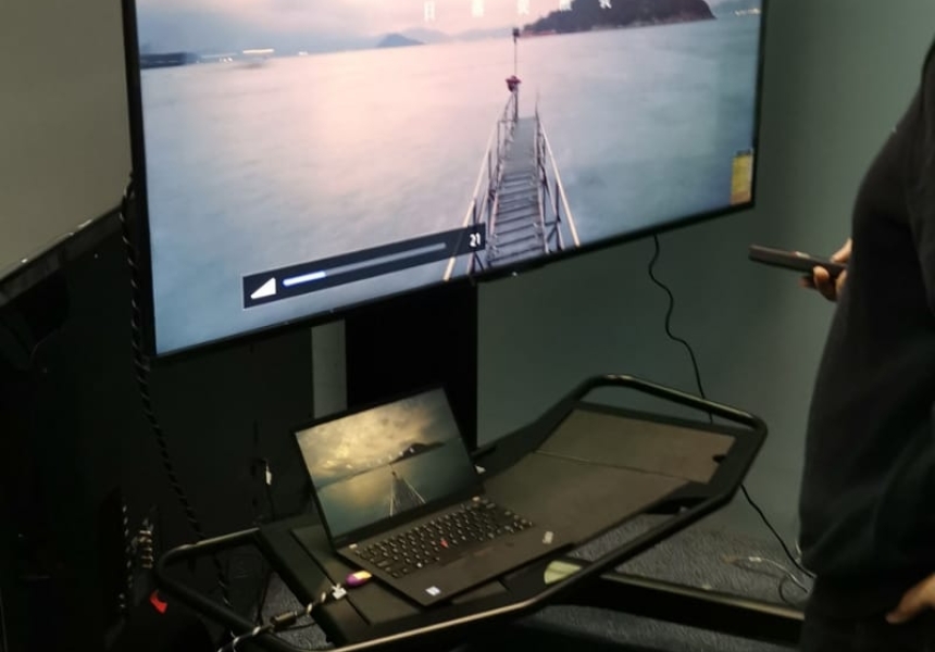 HK Observatory TV with TV cart (2)